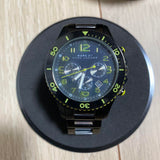 Marc Jacobs Rock Chronograph Black Dial Black Steel Strap Watch for Men - MBM5026