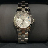 Marc Jacobs Amy White Dial Silver Steel Strap Watch for Women - MBM3217