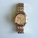 Marc Jacobs Peeker Chronograph Rose Gold Dial Rose Gold Steel Strap Watch for Women - MBM3394