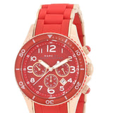 Marc Jacobs Rock Chronograph Red Dial Red Silicone Strap Watch for Women - MBM2577