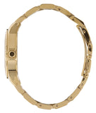 Marc Jacobs Henry Diamonds White Dial Gold Steel Strap Watch for Women - MBM3045