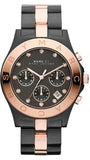 Marc Jacobs Blade Chronograph Grey Dial Two Tone Steel Strap Watch for Women - MBM3180