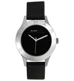 Marc Jacobs Blade Black Dial Black Leather Strap Watch for Women - MBM1205