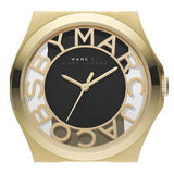 Marc Jacobs Henry Skeleton Black Dial Black Leather Strap Watch for Women - MBM1246