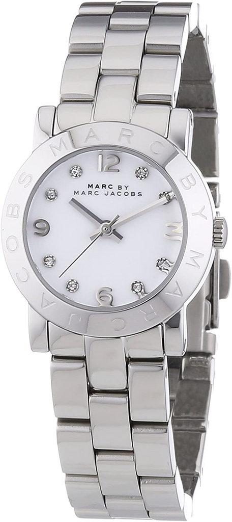 Marc Jacobs Mini Amy White Dial Silver Steel Strap Watch for Women - MBM3055