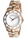 Marc Jacobs Blade White Dial Gold Steel Strap Watch for Women - MBM3075