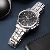 Maserati Successo Solar Edition Black Dial Silver Steel Strap Watch For Men - R8873645003