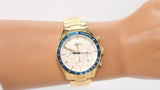 Hugo Boss Trophy Chronograph White Dial Gold Steel Strap Watch for Men - 1513631