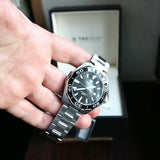 Tag Heuer Aquaracer Quartz Black Dial Silver Steel Strap Watch for Men - WAY101A.BA0746