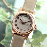 Marc Jacobs Henry Dinky Grey Dial Grey Leather Strap Watch for Women - MBM1239