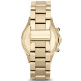 Marc Jacobs Rock Chronograph Black Dial Gold Steel Strap Watch for Women - MBM3253