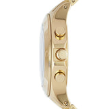Marc Jacobs Blade Chronograph Black Dial Gold Steel Strap Watch for Women - MBM3309