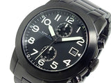 Marc Jacobs Larry Chronograph Black Dial Black Steel Strap Watch for Men - MBM5052
