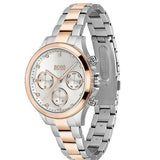 Hugo Boss Hera White Dial Two Tone Steel Strap Watch for Women - 1502564