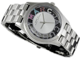 Marc Jacobs Henry Skeleton Silver Dial Silver Steel Strap Watch for Women - MBM3262