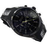 Hugo Boss Distinct Chronograph Black Dial Black Silicone Strap Watch for Men - 1513859