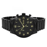 Hugo Boss Aeroliner Chronograph Black Dial Black Steel Strap Watch for Men - 1513275