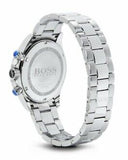 Hugo Boss Ikon Chronograph White Dial Silver Steel Strap Watch for Men - 1512962