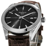 Tissot Gentlemen Black Dial Brown Leather Strap Watch for Men - T127.410.16.051.01