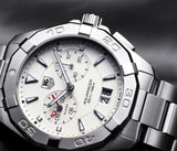 Tag Heuer Aquaracer Chronograph White Dial Silver Steel Strap Watch for Men - WAY111Y.BA0928