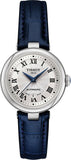 Tissot Bellissima Automatic Silver Dial Blue Leather Strap Watch For Women - T126.207.16.013.00