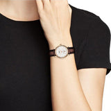 Tissot T Classic Carson Premium White Dial Brown Leather Strap Watch for Women - T122.207.36.031.00