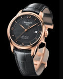 Tissot Le Locle Chronometer Black Dial Black Leather Strap Watch For Men - T006.408.36.057.00