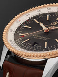 Breitling Navitimer 1 Automatic 41mm Brown Dial Brown Leather Strap Mens Watch - U17326211M1P2