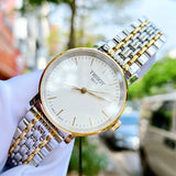 Tissot T Classic Everytime Small White Dial Two Tone Mesh Bracelet Watch For Women - T109.210.22.031.00
