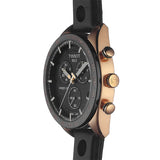 Tissot PRS 516 Chronograph Black Dial Black Leather Strap Watch For Men - T100.417.36.051.00